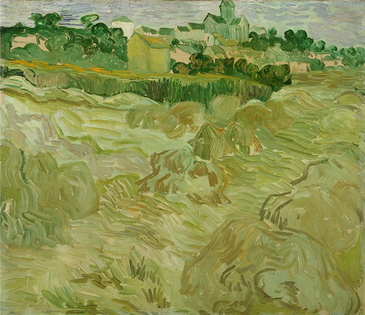 Wheat Fields With Auvers In The Background